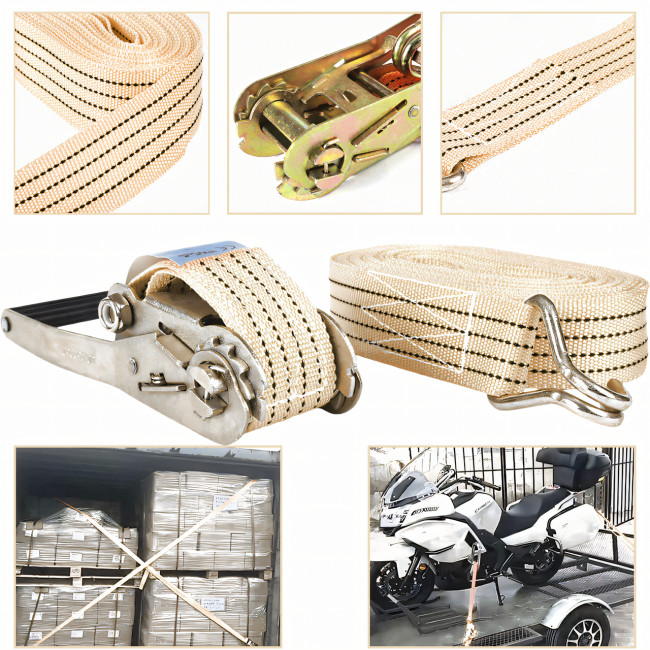 Страхувальний трос Safety rope, транспортна стрічка з натягувачем 2.1 м, трос для фіксації вантажу