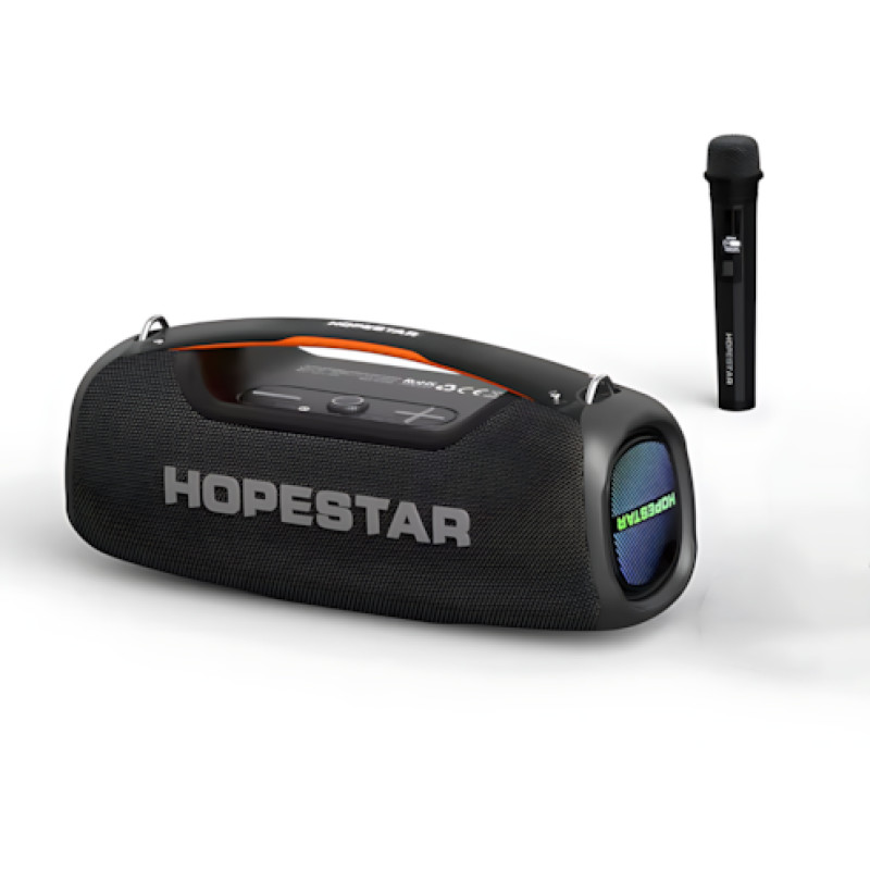 Бездротова Bluetooth-колонка Hopestar A60 100 Вт із мікрофоном, TWS, RGB-підсвіткою, захистом IPX6, з караоке фото - 8