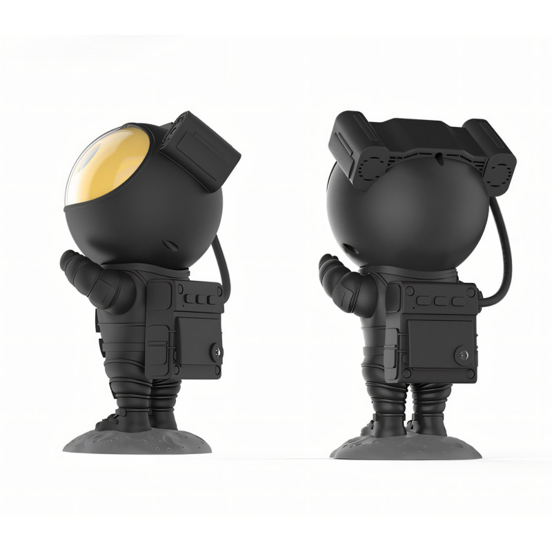 Ночник астронавт, светодиодный проектор звездного неба с зарядкой от USB, лазерный ночник с пультом, черный фото - 4