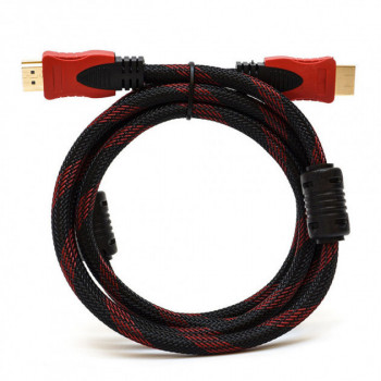 Кабель Pro vision HDMI-HDMI 1.5 метра, версія v.1.4 19P M/M з фільтрами, Чорно червоний