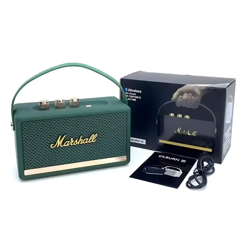 Портативна колонка MARSHALL l Killburn W4 – 5 Вт, Bluetooth 5.1, FM-радіо, TWS, до 5 годин роботи Зелений фото - 2