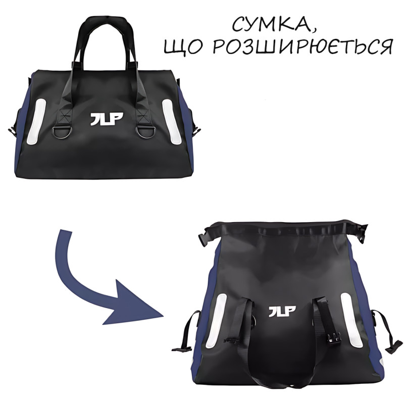 Спортивна сумка JLP с регулируемым плечевым ремнем и карманом для мокрых вещей, 39х38х23 см фото - 7