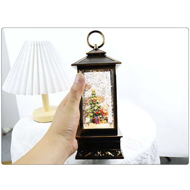 Декоративний святковий ліхтар AT-D26A &laquo;Зимова казка, музика, підсвічування, снігопад, USB/3xAA Снеговик фото - 7