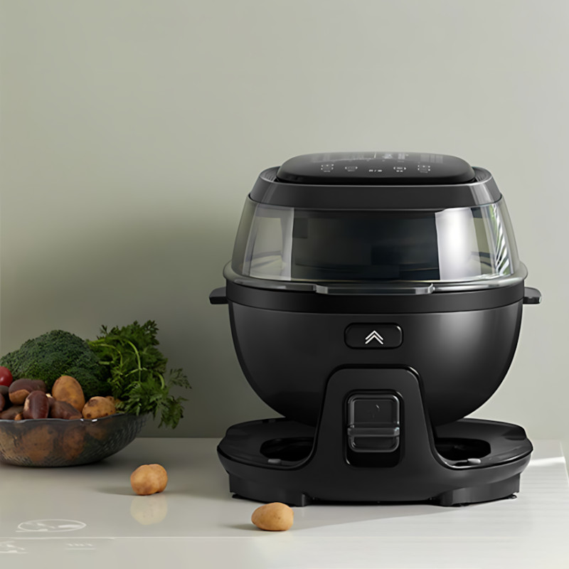 Smart-аерогриль Zepline ZP-140, аерофритюр 10 л, 4000 Вт, 18 програм, сенсорне керування, чорний Сірий фото - 8