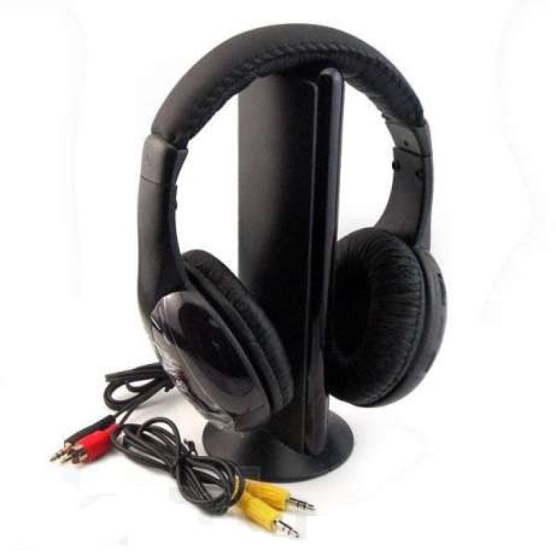 Бездротові навушники 5в1 + FM радіо Wireless Headphone pc tv фото - 5