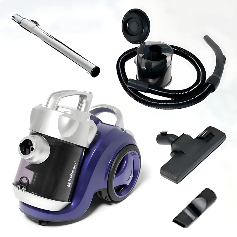 Пылесос без мешка Hoffmans HM-8801 – 1800 Вт, контейнер 3 л, HEPA-фильтр, 2 насадки, автосматывание шнура фото - 46