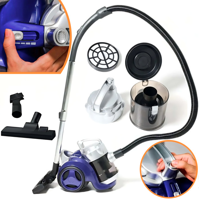 Пылесос без мешка Hoffmans HM-8801 – 1800 Вт, контейнер 3 л, HEPA-фильтр, 2 насадки, автосматывание шнура