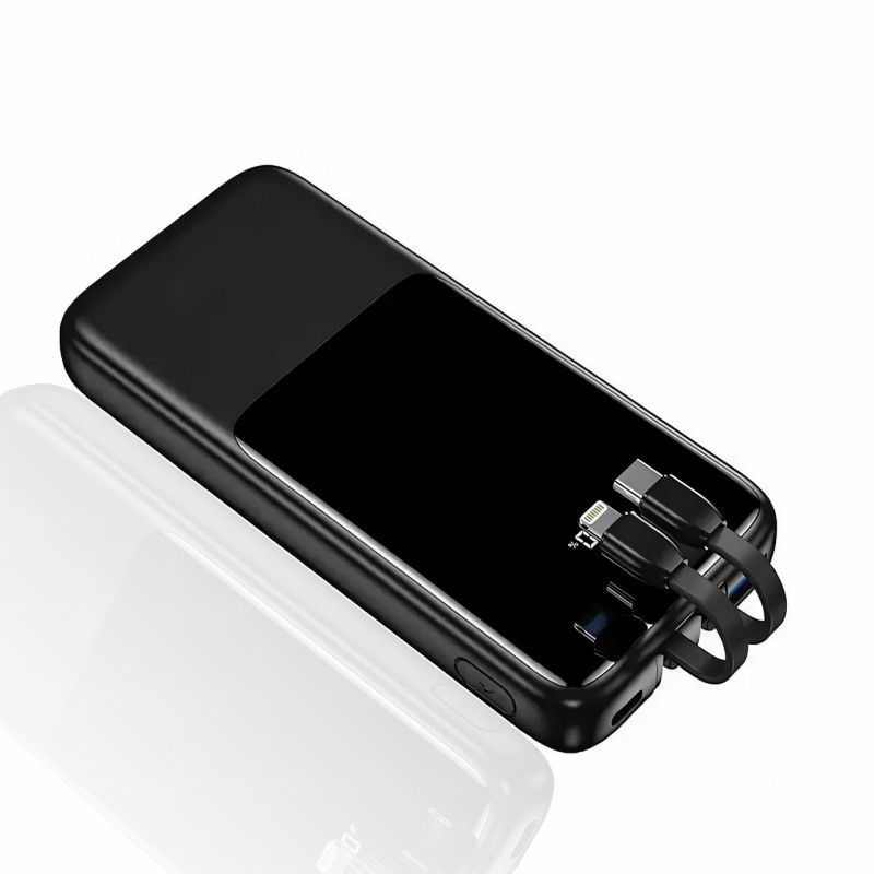 Power Bank Lenyes PX251D 20000 mAh з Швидкою зарядкою QC3+PD і LED Дисплеєм, реальна місткість, 22.5W, чорний фото - 3