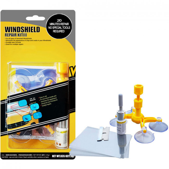 Полный набор для ремонта лобового стекла Sunroz Windshield Repair Kit