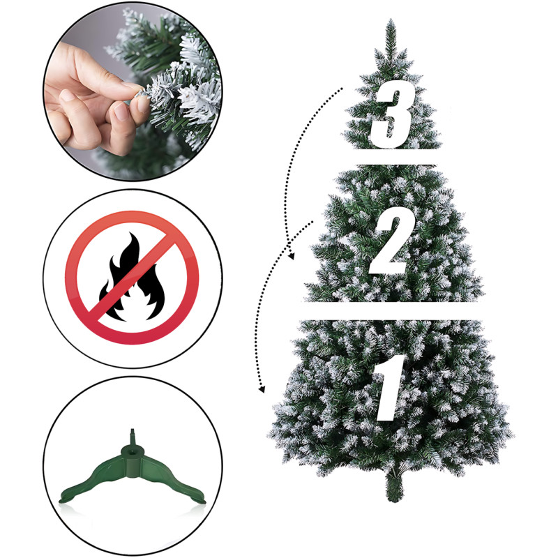 Елка искусственная &laquo;Королева&raquo; из огнестойкой экопленки ПВХ с белым кончиком, Украина &mdash; высоты от 0.35 до 4.0 м 0.75 фото - 9