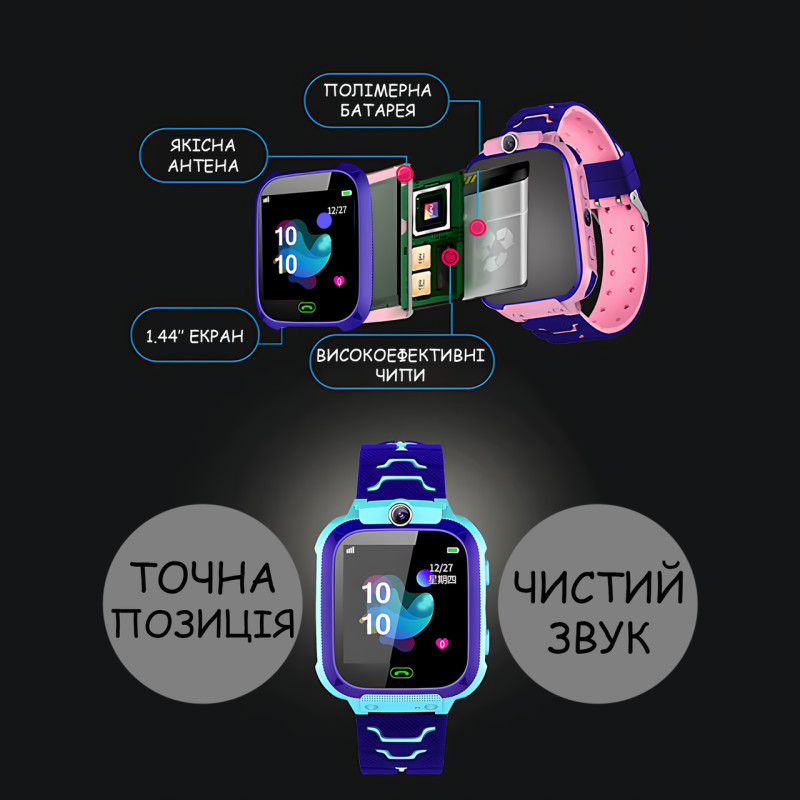 Дитячий смарт-годинник HOCO Y105, 1.44| LCD 128 &times; 128, SIM 2G (GSM), LBS-трекер, камера, Micro Chat, мікрофон і динамік, 400 mahою фото - 6