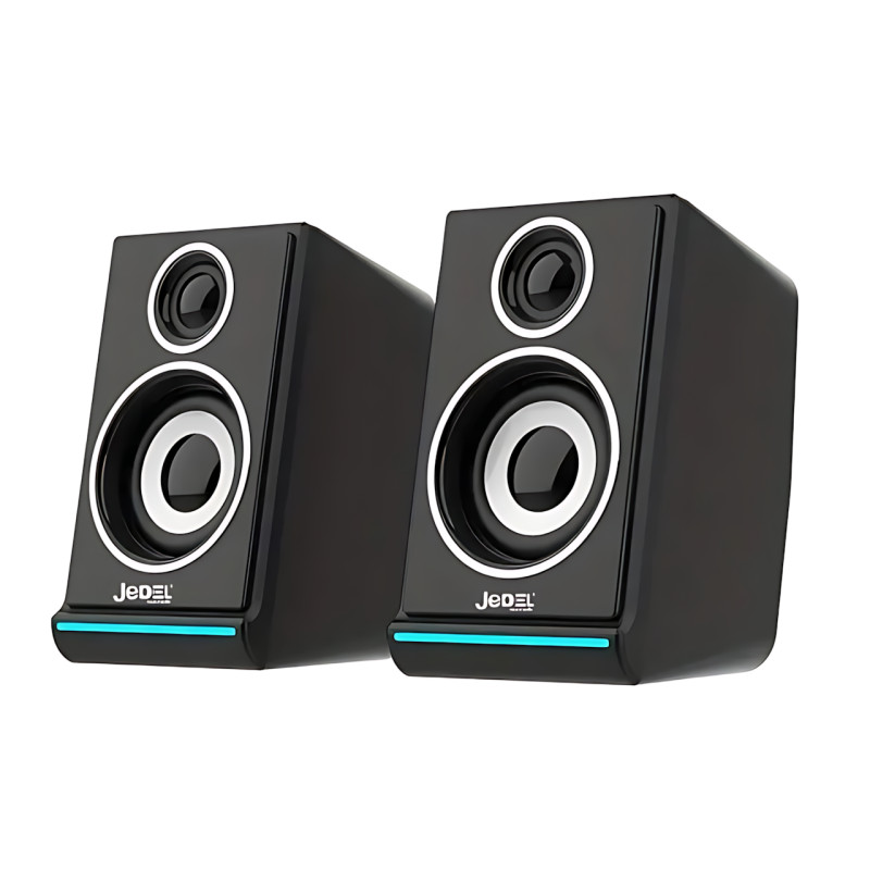 Колонки для ПК 2.0 USB JEDEL S-578 RGB (2&times;3 Вт), компактная акустика с подсветкой, AUX 3.5 мм фото - 3