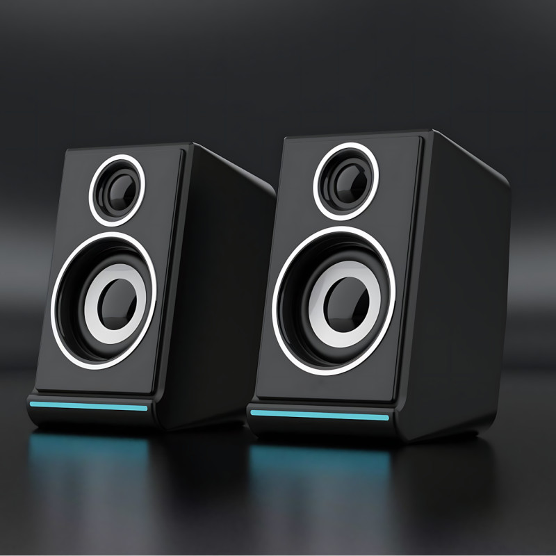 Колонки для ПК 2.0 USB JEDEL S-578 RGB (2&times;3 Вт), компактная акустика с подсветкой, AUX 3.5 мм фото - 9