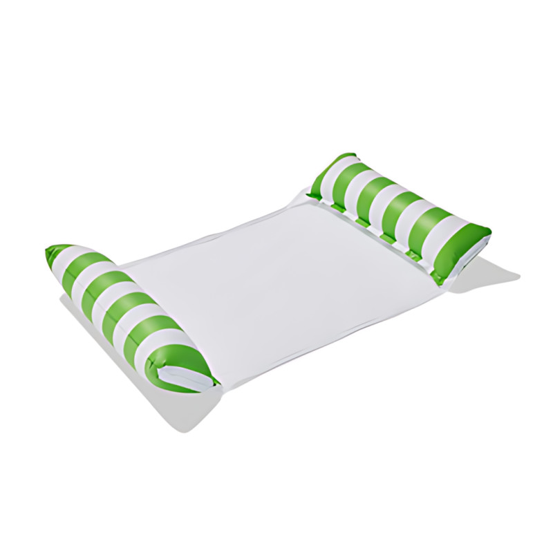 Надувной матрас-гамак для плавания Pool Loungers MA554 118×67 см, зелёно-белый, до 80 кг, сетка, ПВХ фото - 6