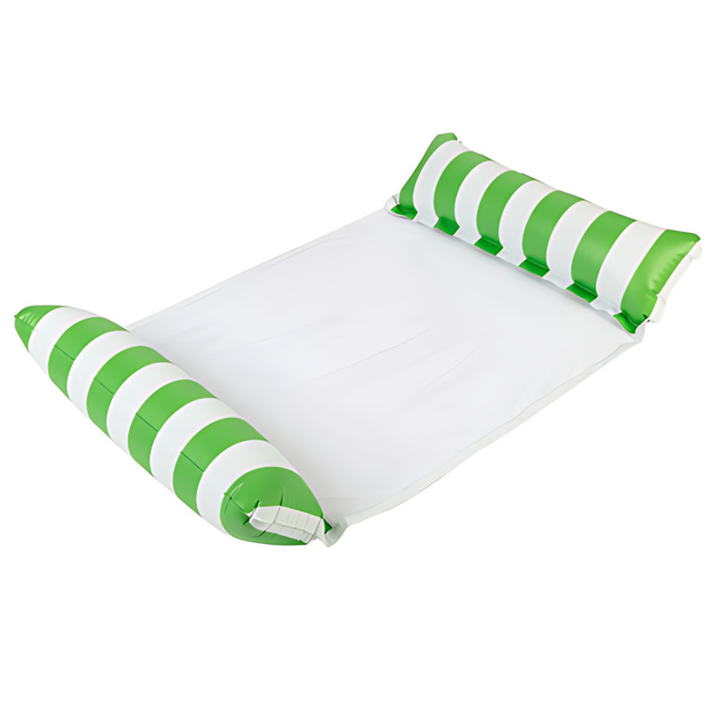 Надувной матрас-гамак для плавания Pool Loungers MA554 118×67 см, зелёно-белый, до 80 кг, сетка, ПВХ фото - 20