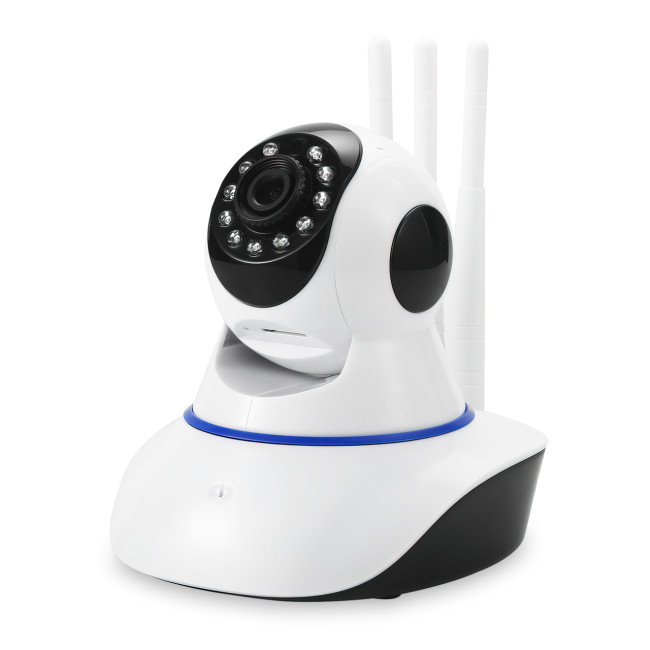 Бездротова поворотна Wi-Fi IP-камера SMART PRO Q5, з датчиком руху та нічним баченням, біла