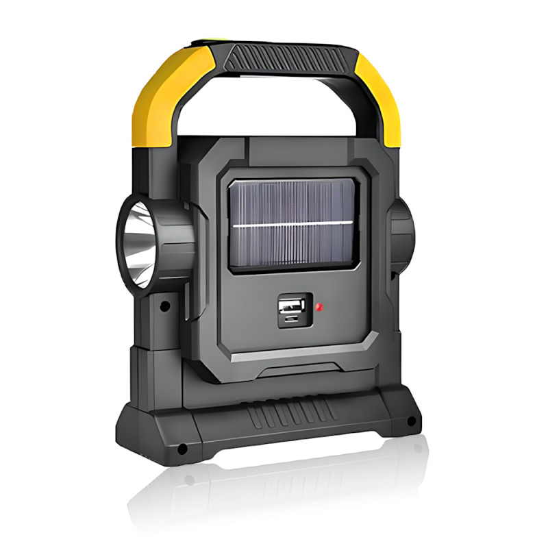 Ліхтарик HC-7078B із сонячною панеллю 20W, COB+LED, 3000 лм, акумулятор 2500 мА&middot;год, Power Bank, USB, IP44, кемпінговий фото - 3