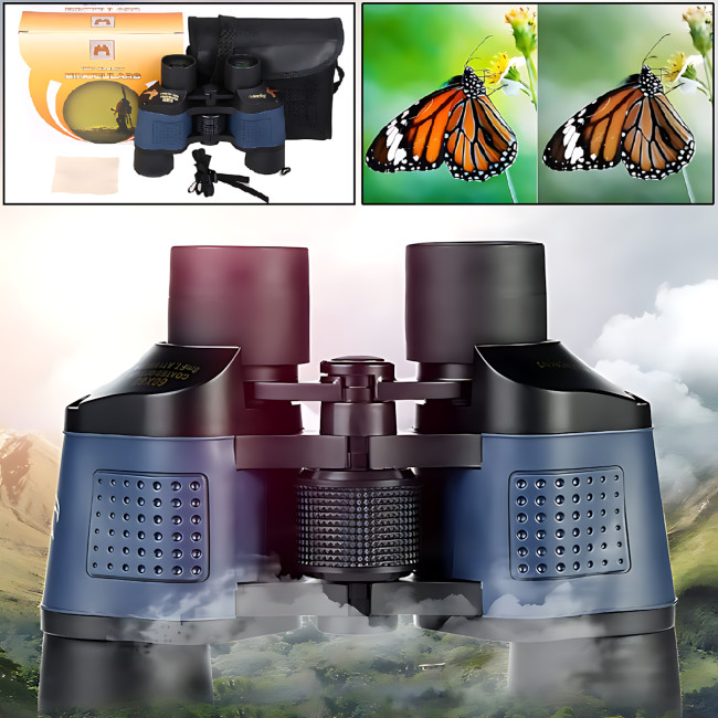 Водостійкий універсальний бінокль Binoculars 60X60 для полювання і риболовлі, двотрубний бінокль у чохлі
