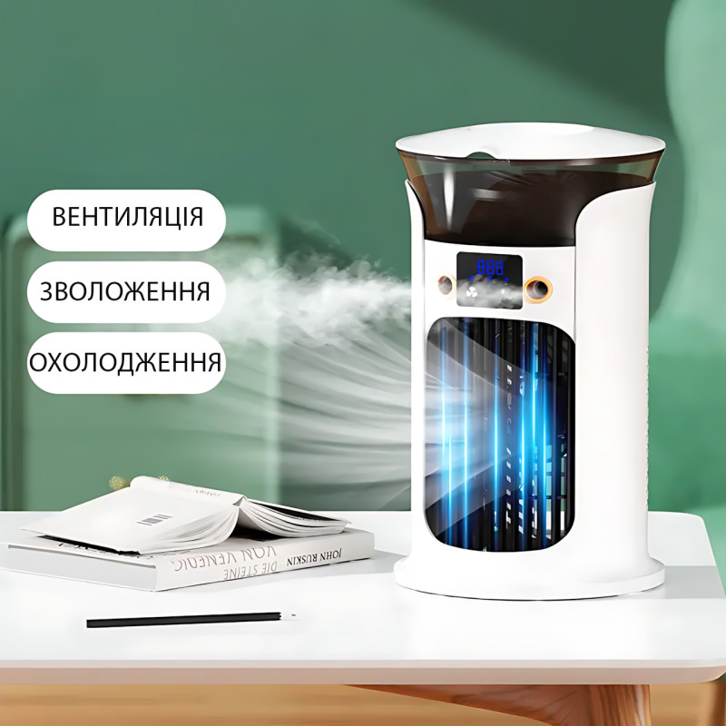 Мини-кондиционер-вентилятор с увлажнением LY-940, 3 скорости, USB, бесщёточный двигатель, 270×165×160 мм фото - 3