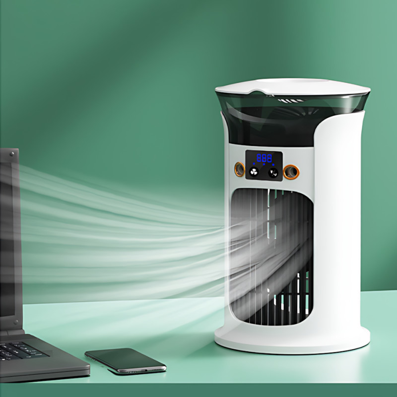 Мини-кондиционер-вентилятор с увлажнением LY-940, 3 скорости, USB, бесщёточный двигатель, 270×165×160 мм фото - 8