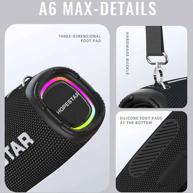 Бездротова колонка Hopestar A6 Max, 80 W, 12000 mAh Червоний фото - 3