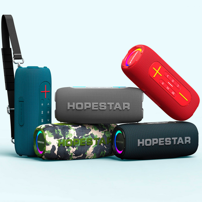 Портативная беспроводная колонка Hopestar P32max, 55w, 8800 mAh, Защита от влаги Ipx 7 Красный фото - 2