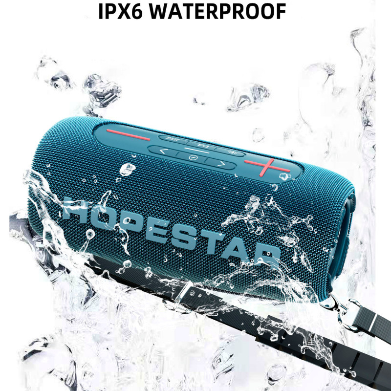 Портативная беспроводная колонка Hopestar P32max, 55w, 8800 mAh, Защита от влаги Ipx 7 Красный фото - 4