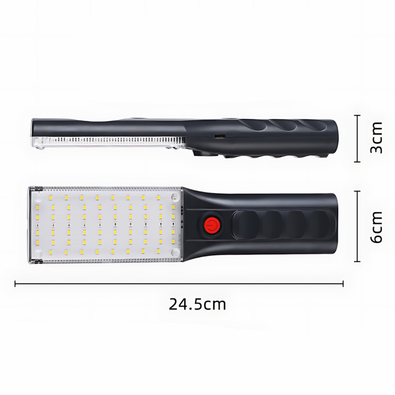 Ліхтарик світлодіодний TORCH ZJ-1258 з магнітом і гаком, 1000 лм, COB LED, USB-зарядка, 5 режимів, вбудований акумулятор, чорний фото - 9