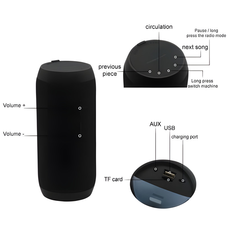 Портативная Bluetooth-колонка Hopestar P7, 10w, 2000 mAh, влагозащищенная Серый фото - 4