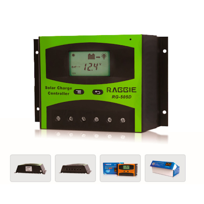Контролер заряду сонячної панелі Raggie RG-505D, 12V/24V 30A. Оригінальний Solar charge controller