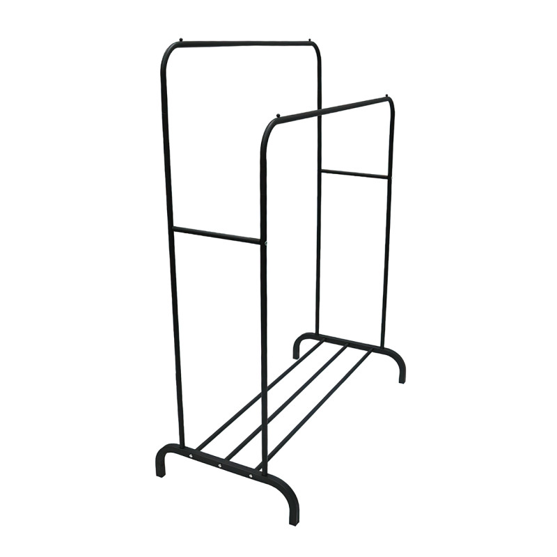 Двойная стойка вешалка Double floor Hanger для одежды с полкой для обуви, 145х110 см, до 30 кг фото - 6