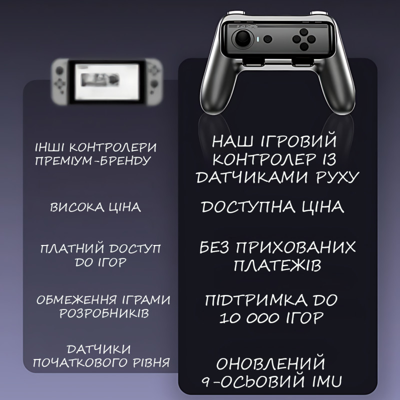 Бездротовий ігровий контролер Lethigh L05 Motion Sensing з датчиком руху, Bluetooth 5.3, акумулятор 1050 mAh, вібрація фото - 8