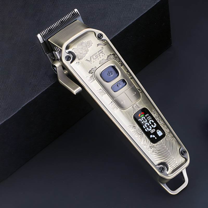 Машинка для стрижки волос и бороды VGR V-005, 5 Вт, 4 скорости, USB-C, 8 насадок 1.5–19 мм, LED-дисплей фото - 7