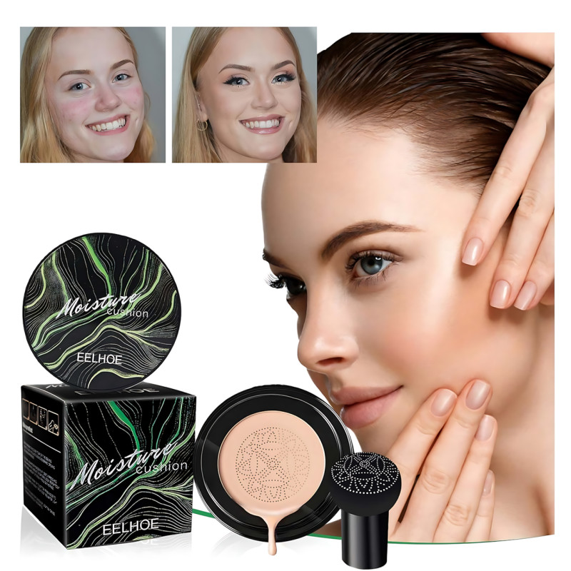 Кушон Mushroom Head Beauty Cream, bb крем-пудра для всех типов кожи, 20 г, три оттенка Темно-коричневый фото - 6
