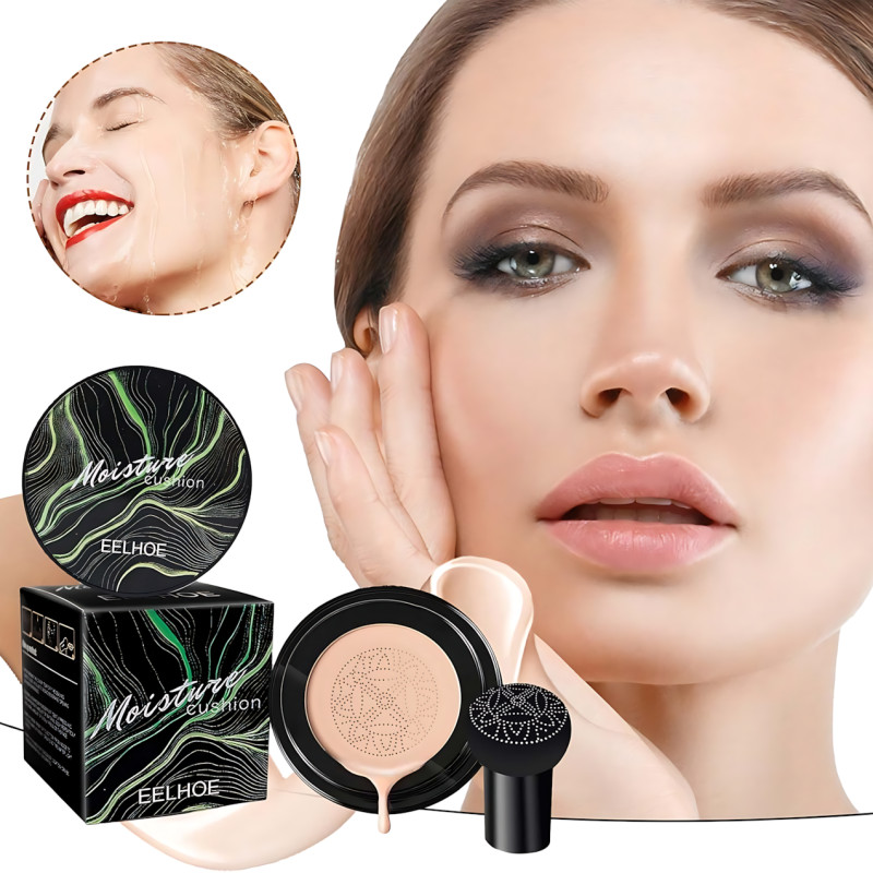 Кушон Mushroom Head Beauty Cream, bb крем-пудра для всех типов кожи, 20 г, три оттенка Темно-коричневый фото - 7