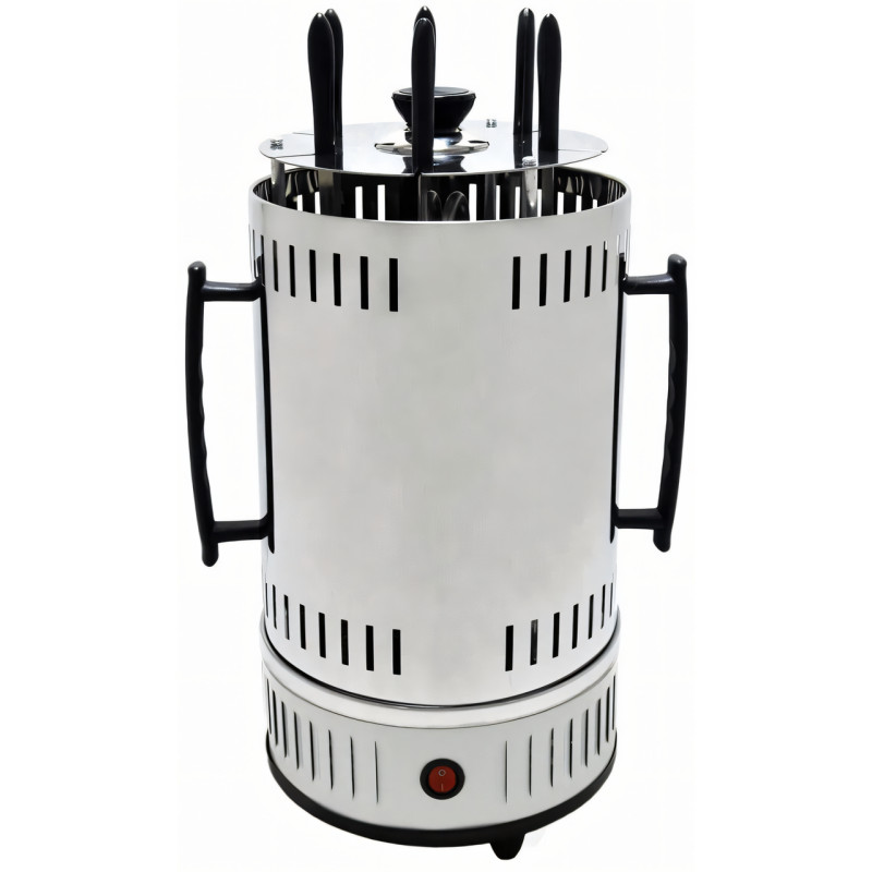 Електрошашличниця Domotec BBQ 7781, 1000 W, 6 шампурів, із захисним кожухом, чашами для стікання жиру фото - 5