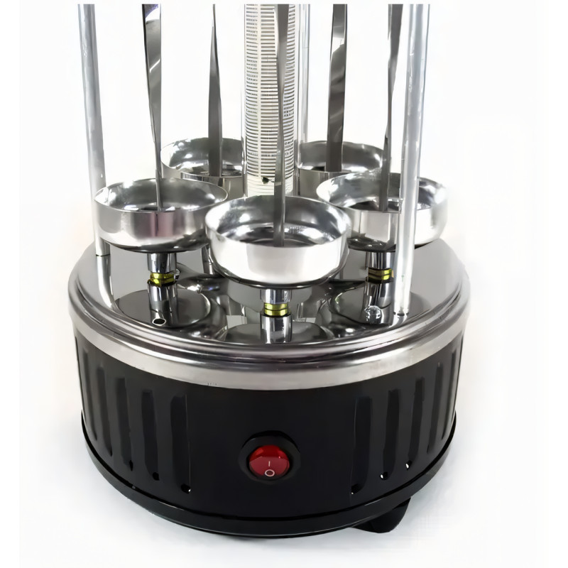 Електрошашличниця Domotec BBQ 7781, 1000 W, 6 шампурів, із захисним кожухом, чашами для стікання жиру фото - 6