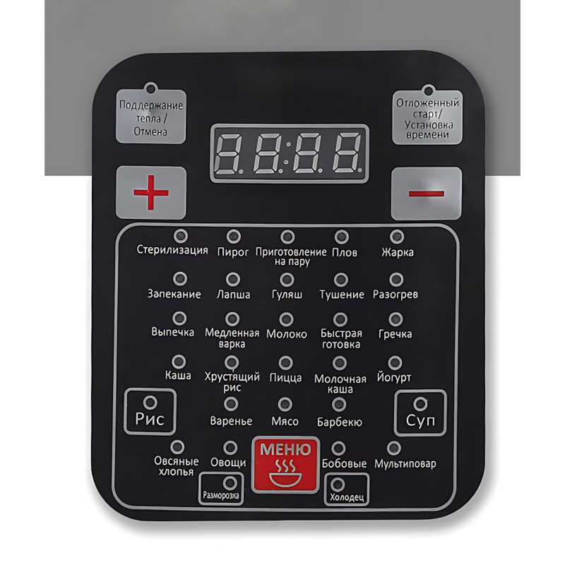 Мультиварка Crownberg CB-5528, 5 л, 1000 Вт, 30 програм, мультикухар, антипригарна чаша, пароварка з таймером, нержавіюча сталь фото - 6