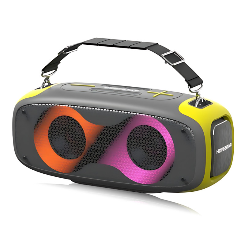 Портативная Bluetooth-колонка Hopestar A30 Party 70Вт, TWS, RGB-подсветка, IPX6, 8800 мАч, AUX, USB, BT 4.0 Серый фото - 2