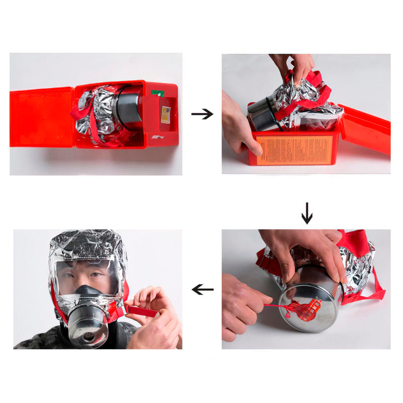 Маска-противогаз Fire Mask TZL-30 до 30 минут в задымленном помещении фото - 8