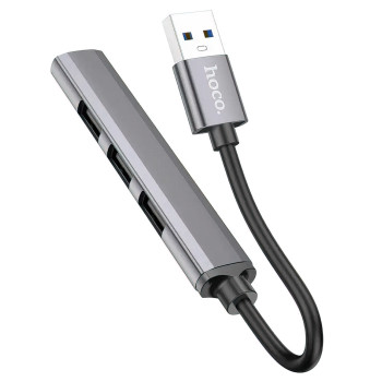 USB HUB адаптер-перехідник HOCO HB26 4в1 з USB на USB3.0+USB2.0x3
