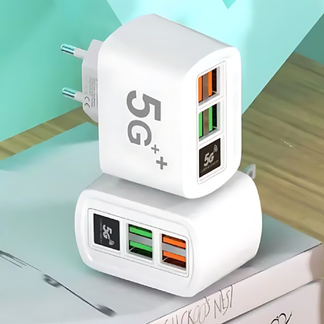 Зарядний пристрій на 4 USB зі швидким заряджанням, багатозарядний пристрій ORIGINAL 3.1 A 5G