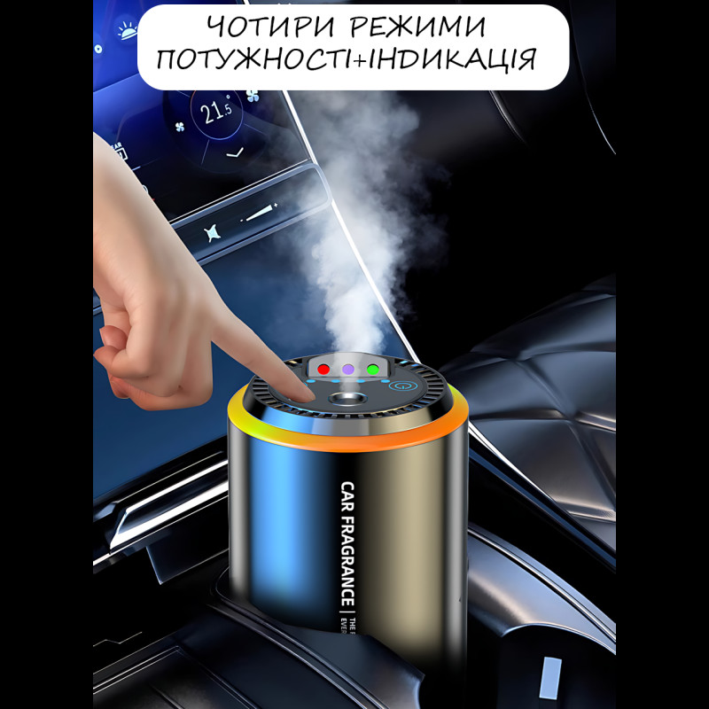Увлажнитель и ароматизатор для авто с лазером, автоматический аромадиффузор "Коллаген" RGB подсветка, 50 мл, USB, AfterMarket фото - 7