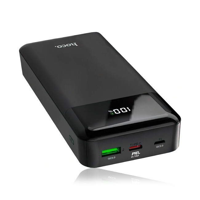 Портативное зарядное устройство HOCO J102A с огнеупорным корпусом, 20000 мА/ч, USB-A, Type-C, Micro-USB