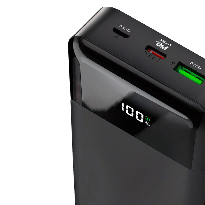 Портативное зарядное устройство HOCO J102A с огнеупорным корпусом, 20000 мА/ч, USB-A, Type-C, Micro-USB фото - 8