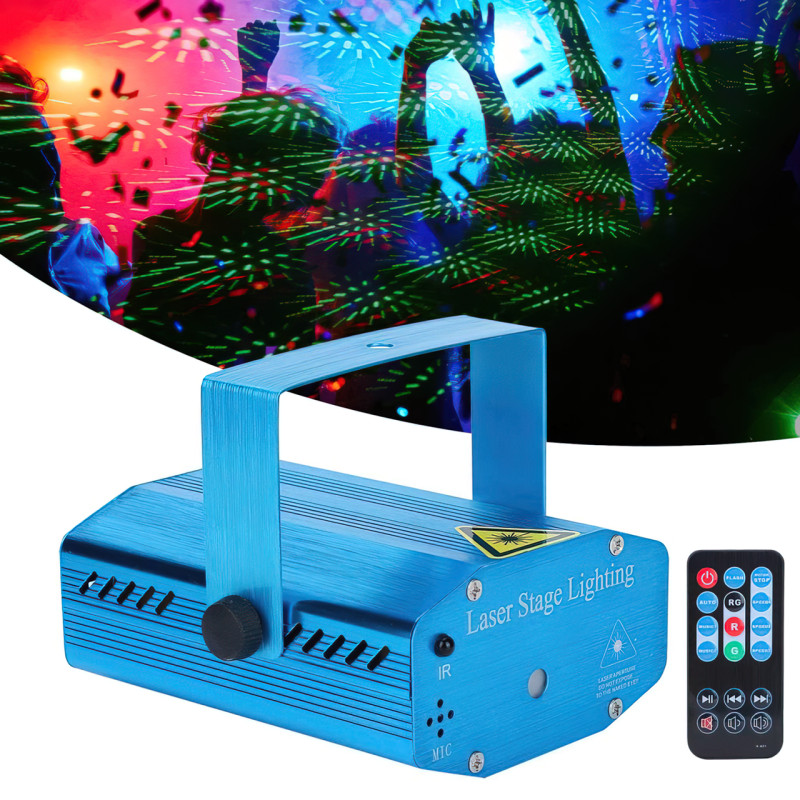 Лазерный проектор Disco Laser, светомузыка, 2 режима, с системой охлаждения, синий фото - 4
