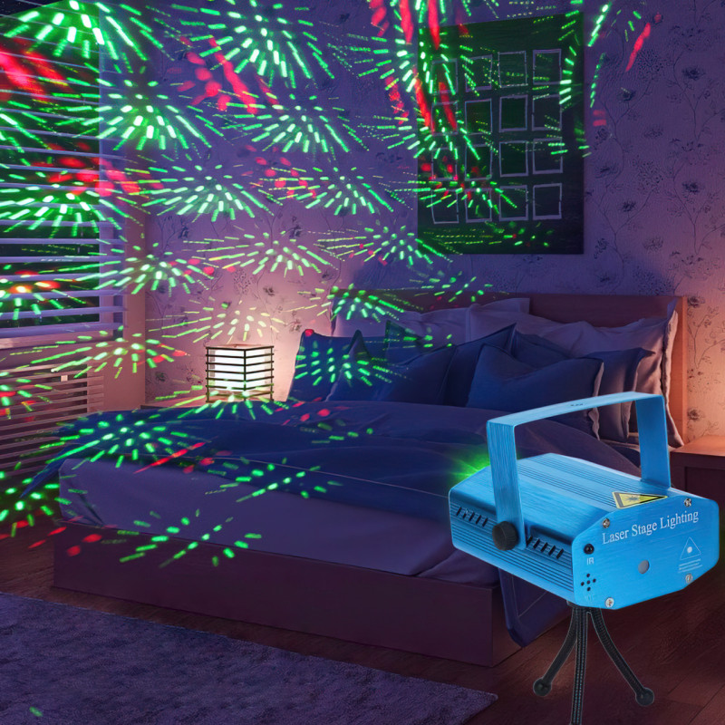Лазерный проектор Disco Laser, светомузыка, 2 режима, с системой охлаждения, синий фото - 6