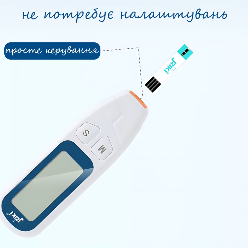 Глюкометр Jziki JZK-206 для вимірювання цукру в крові, висока точність, швидкий тест 5 сек, на батарейці фото - 8