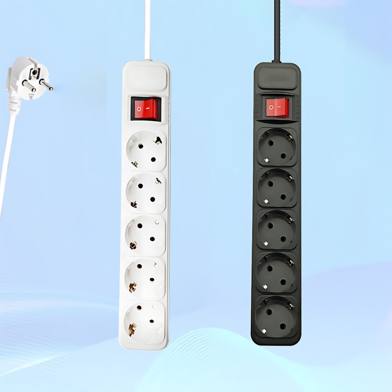 Сетевой фильтр-удлинитель SP5, 5 розеток (5 евро), 5 м, с заземлением, защита от помех и перегрузок, черный Белый фото - 9