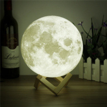 Ночник в виде Луны 3D Moon Light 15см сенсорный 5 режимов